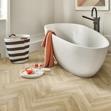 Natural Oak Modern Herringbone