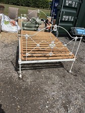 Painted Antique Metal Bed