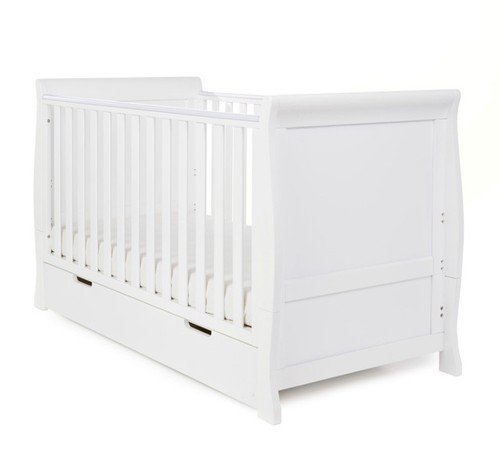 Sleigh cot bed - sleigh, white
