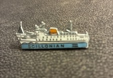 Scillonian 3  Vintage Enamel Brooch Badge Ferry Ship Boat Design
