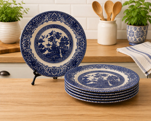 Washing pottery gld willow - washing,