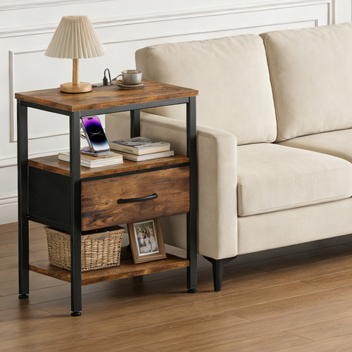 Bedside table with - bedside, table,