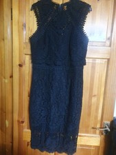 Black Ladies Lipsy Lace Dress, Size 12. Absolutely Stunning