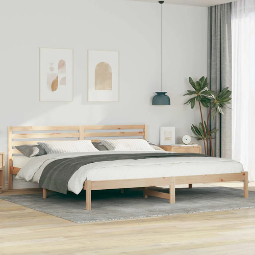 Bed frame brown solid - bed, pine