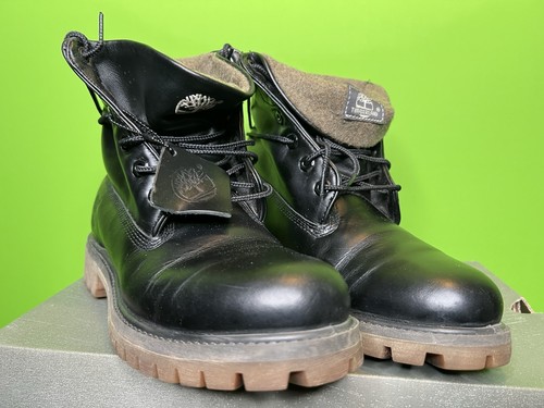 Black leather timberland - black,