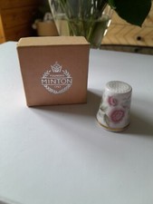 MINTON COLLECTORS CLUB BONE CHINA 'SPRING BOUQUET' BOXED VINTAGE THIMBLE