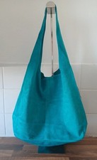Turquoise Borse In Pelle Suede