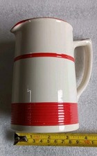 Kleen Kitchen Ware...Milk/Creamer/Water Jug)..red Painted Pattern