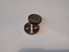 Vintage Brass Round Safe / Door Escutcheon