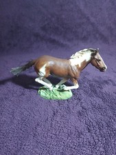 Country Artists White & Brown Hand Painted, Hand Crafted "Western Running Horse"