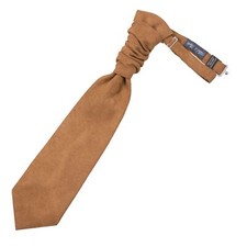 Plain Suede Cravat Suede Pre-Tied Cravat Traditional 9.5cm Width Adjustable Neck