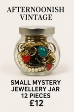 Vintage Mystery Jewellery Jar 12 Items All Wearable . Fairy Gothic Y2K Bling