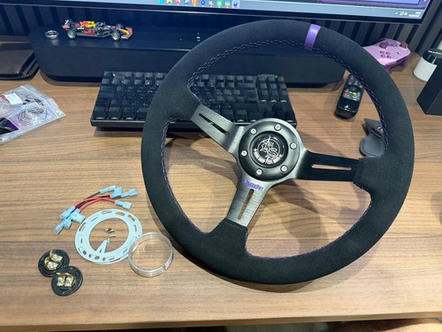 Kode 350mm suede steering - suede,