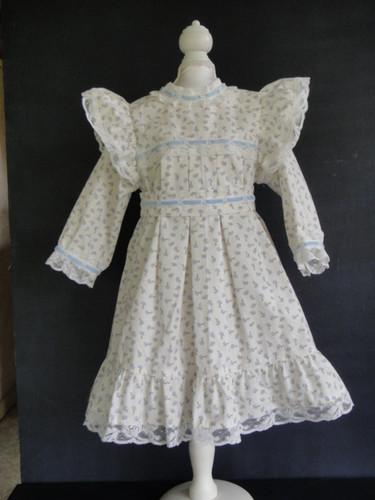 Cotton dress for antique doll - dress,