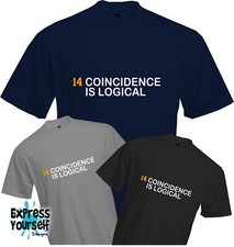 COINCIDENCE IS LOGICAL - T Shirt, Johan Cruyff, Football, Dutch, 14 Quality, NEW
