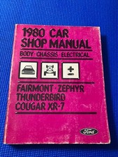 FORD 1980 CAR SHOP MANUAL BODY/CHASSIS/ELECTRICAL VINTAGE SOFTCOVER