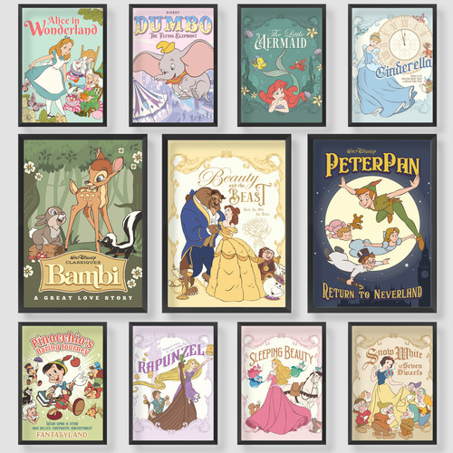 Vintage disney princess wall - vintage,