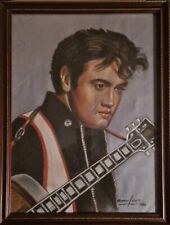 ELvis presley memorabilia, Pastel Picture and Bust Signed 