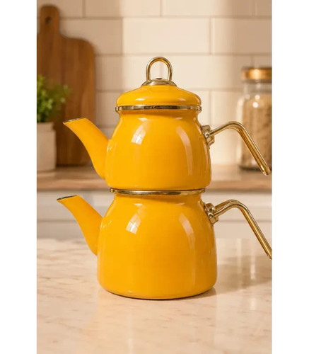 Mustard yellow mini enamel - yellow,