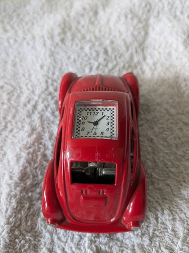 Miniature quartz clock red - miniature,