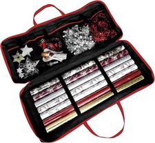 Ram® Black Fabric Wrapping Paper Bag Christmas Wrapping Paper Bows Ties Organise