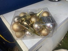 Christmas Baubles Champagne Gold Tree Decorations Lots