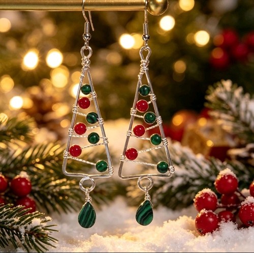 Christmas chandelier earrings - christmas,