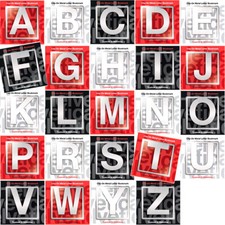 ALPHABET METAL CLIP ON