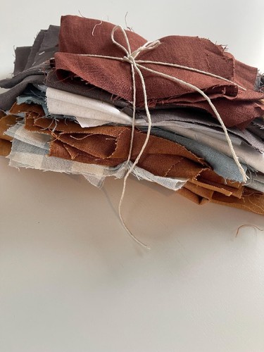 Pcs mix linen scraps - pcs,
