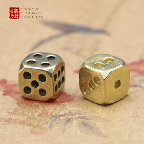 Retro solid brass - retro, dice