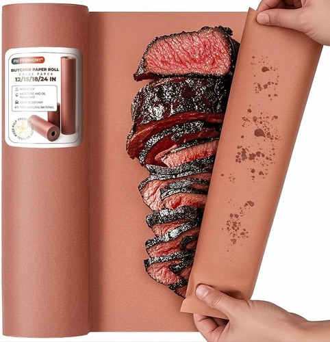 Pink butcher paper roll 18x80 - paper,