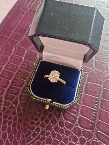 Oval engagement ring gold - ring,
