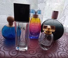 5 EMPTY Perfume Spray Bottles - Incl Chanel No.5 - As Shown In Photos - No Boxes