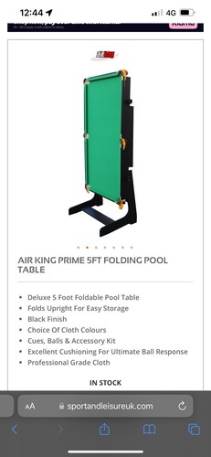 Pro 5ft folding snooker and - 5ft,