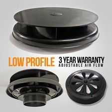 Wind driven black van roof - van,