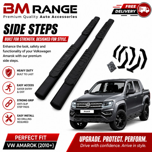 Side steps bars black - black, foot