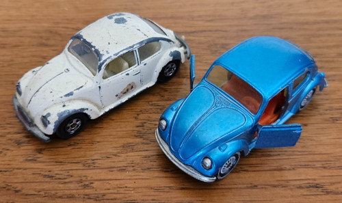Vintage beetle diecast pair - vintage,