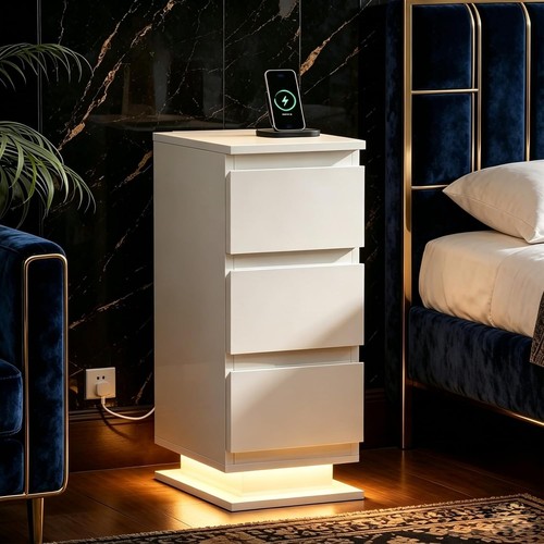 25cm slim bedside table - bedside,