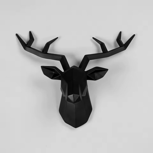 Deer head sculpture resin - sculpture, wall
