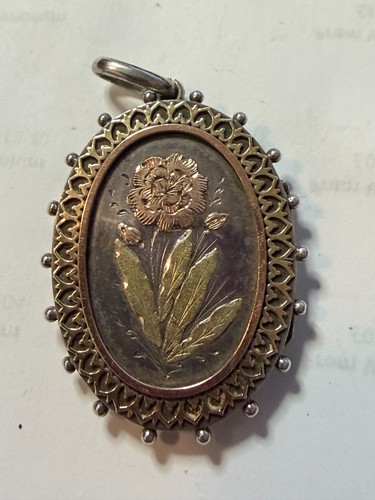 Large victorian silver locket - large,