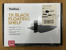 Black Floating Shelf, Wall Mount Bracket for set top box, gaming console etc 
