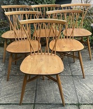 GOOD RETRO ERCOL CANDLESTICK DINING CHAIR,  CLEAN CONDITION CHOICE OF 10