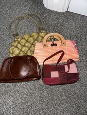 Bundle Of Ladies Small Handbags Various Colours And Styles Job Lot Of 4
