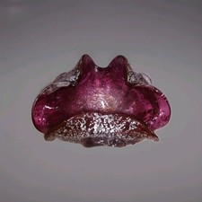 Murano Art Bowl. Deep Red/pink /Silver /gold Flake. 