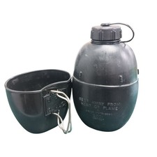 58 Pattern Water Bottle + Mug Black Heavy Duty Military Canteen Cup British Army