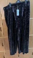 Marks & Spencer black sequin trousers size 20 bnwt
