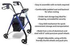 Lightweight rollator folding