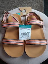 Reef Kids Ahi Convertible Smoothie Stripe Girls Walking Summer Sandals Size 13