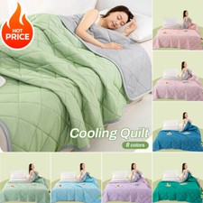 Cooling Quilt Summer Air Conditioner Blanket Single Double Bedspread Bedding UK