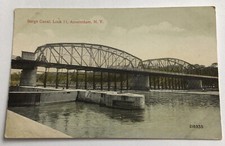 Postcard Barge Canal Lock 11